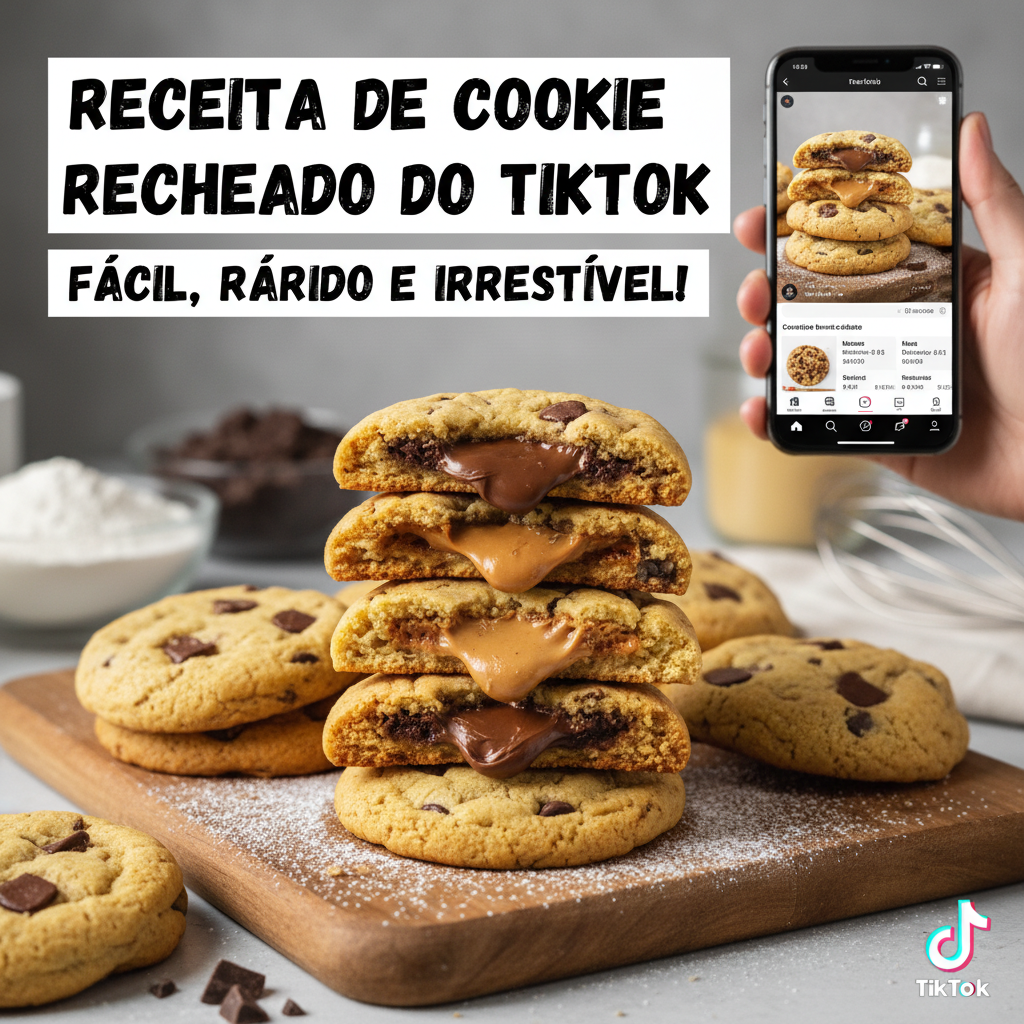 A Receita de Cookie Recheado do TikTok: Fácil, Rápido e Irresistível!