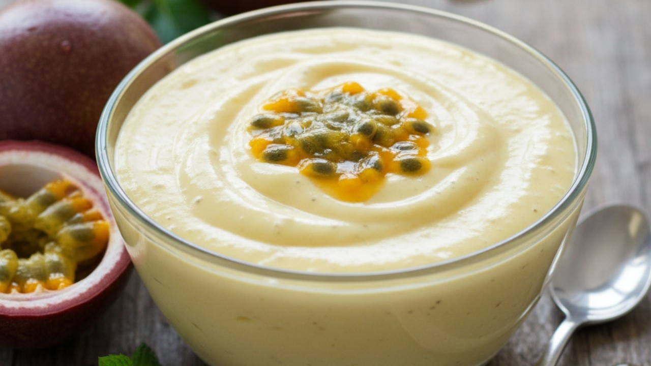 Mousse de Maracujá Ultra Cremosa com Apenas 2 Ingredientes (A Mais Fácil do Mundo!)