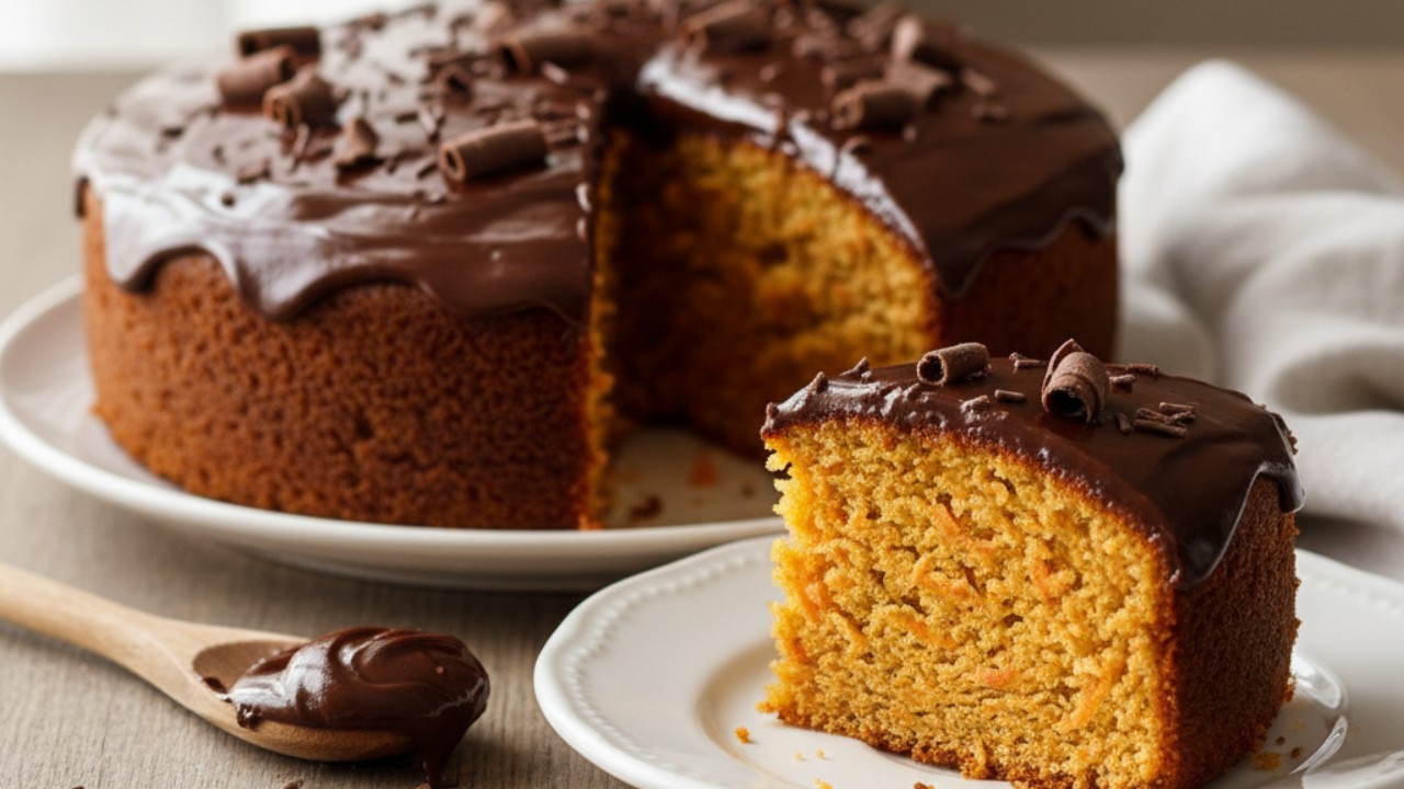 A Receita de Bolo de Cenoura com Cobertura de Brigadeiro Mais Simples e Deliciosa