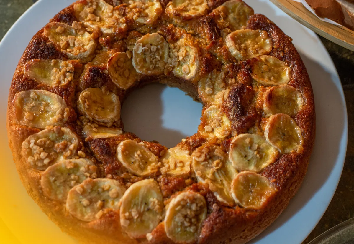 Receita de Bolo de casca de banana