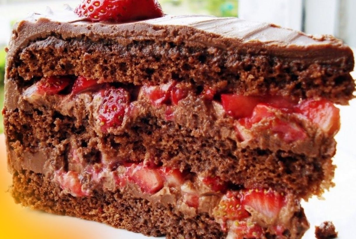 Receita de Bolo de Morango com Chocolate
