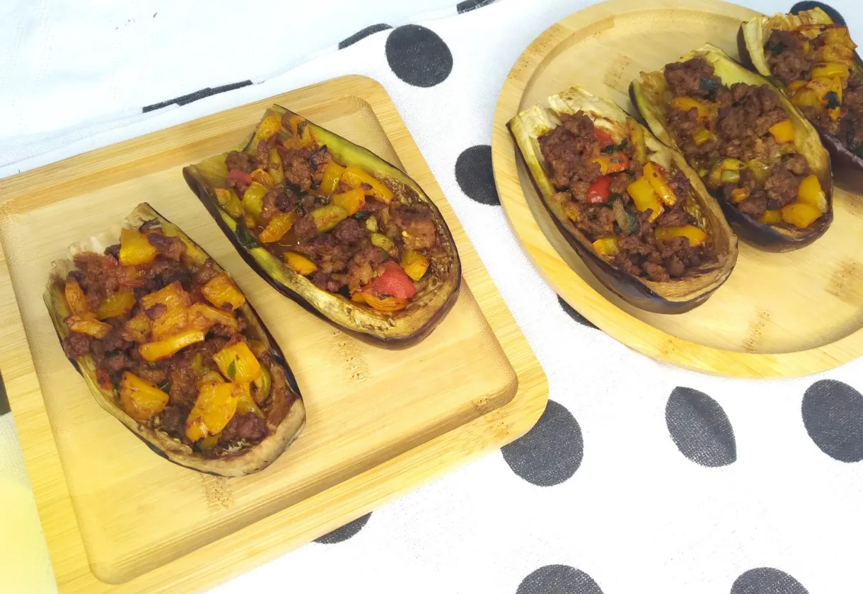 Receita de Berinjela Recheada na Airfryer