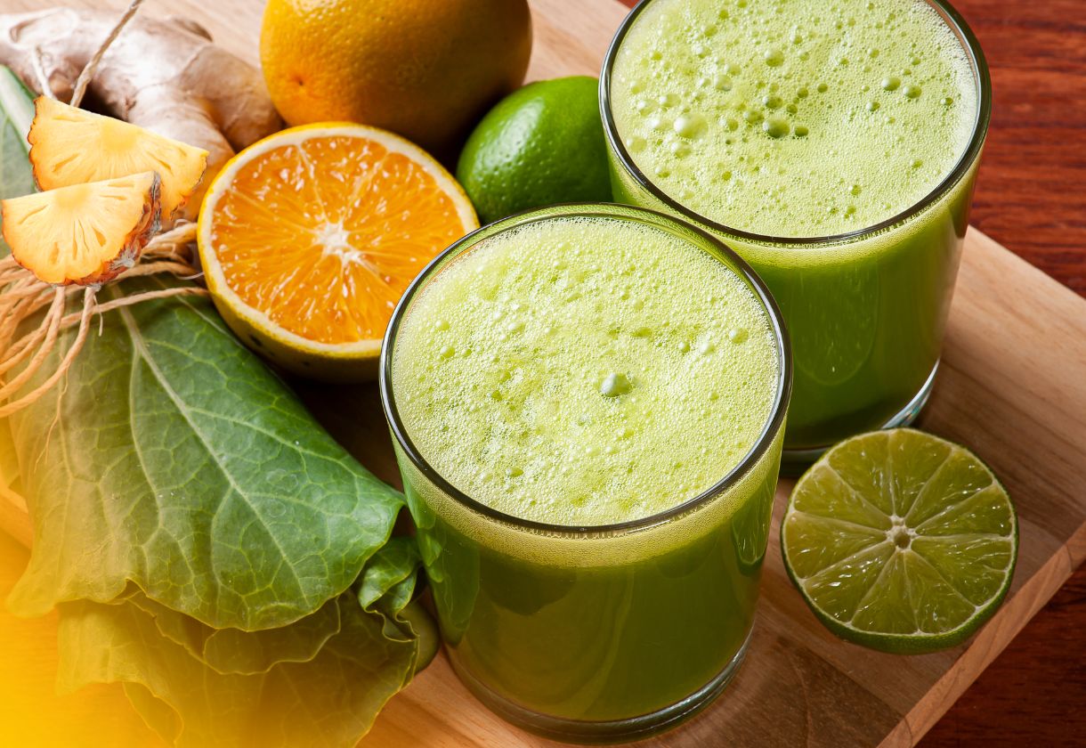 Receita do Suco de Couve com Abacaxi e Gengibre