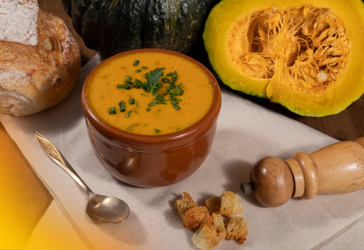 Receita de Caldo de Abóbora com Leite de Coco