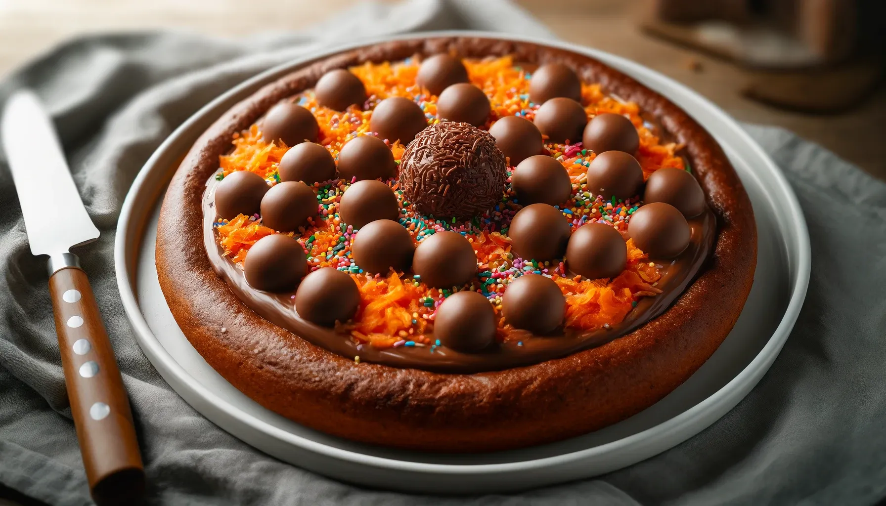 Receita de Pizza de Bolo de Cenoura