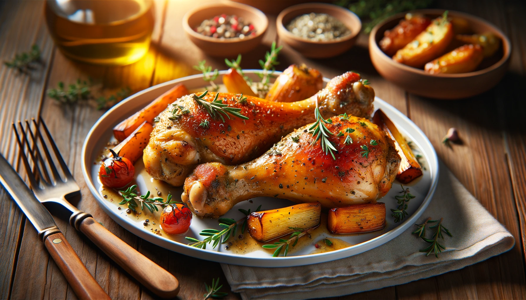 Receita de coxas de frango com uma marinada especial