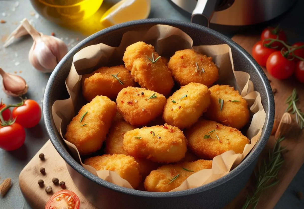 Receita de Nuggets caseiros na airfryer