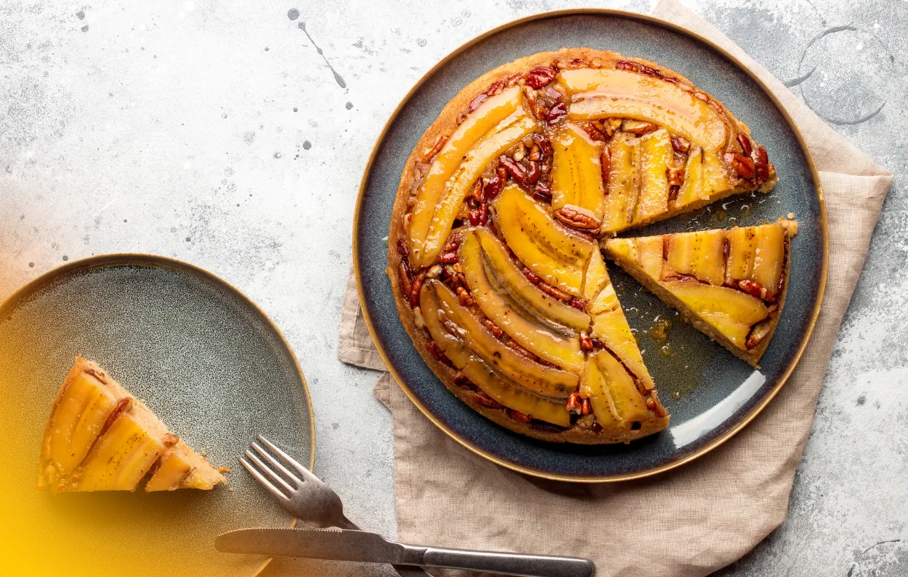 Receita de Bolo de Banana Fit com Nozes
