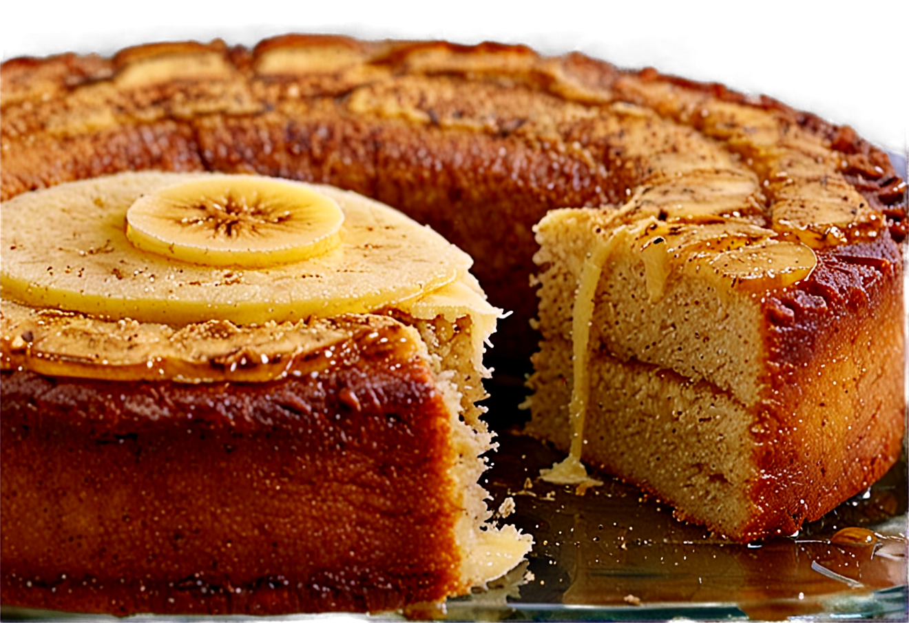 Bolo de Banana Caramelizado Fofinho de Liquidificador