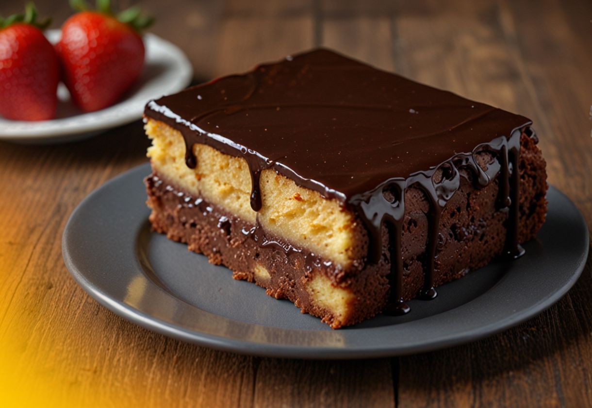 Receita de Bolo de Baunilha com Cobertura de Chocolate