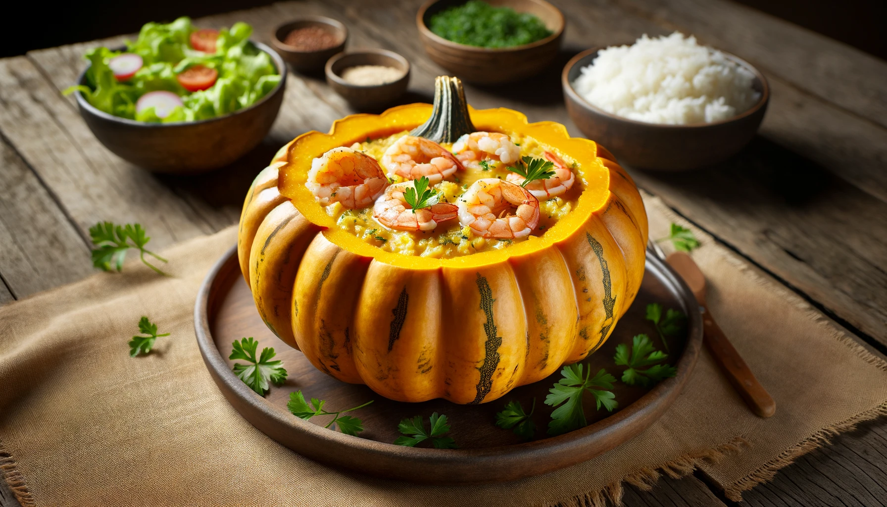 Receita de Camarão na Moranga