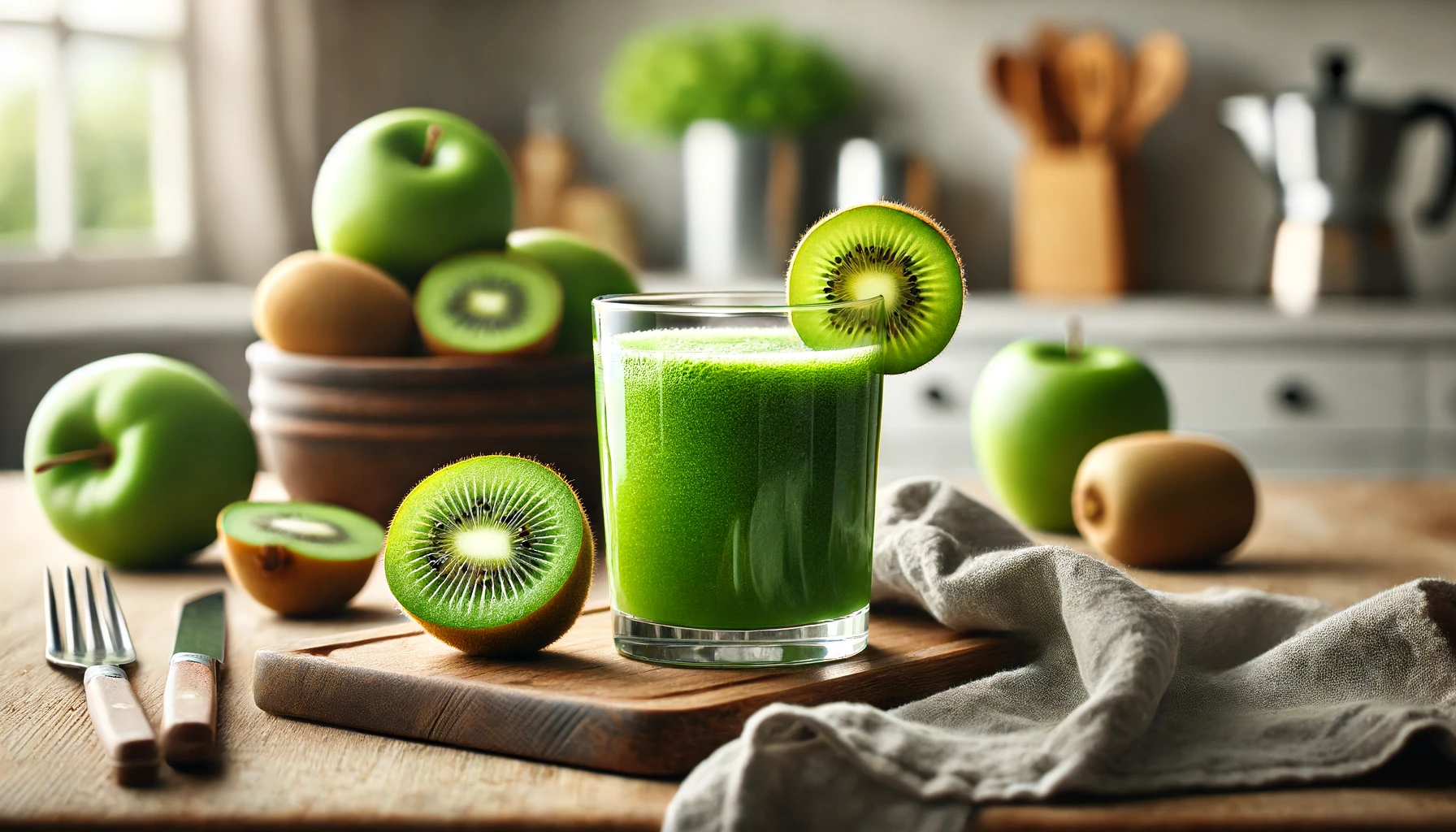 Como Fazer Suco de Kiwi com Maçã Verde para Equilibrar a Glicose e Melhorar a Digestão