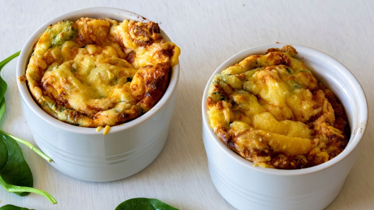 Suflê de Espinafre e Couve-flor: Opção Fácil, Rápida e Saudável para Todas as Refeições!