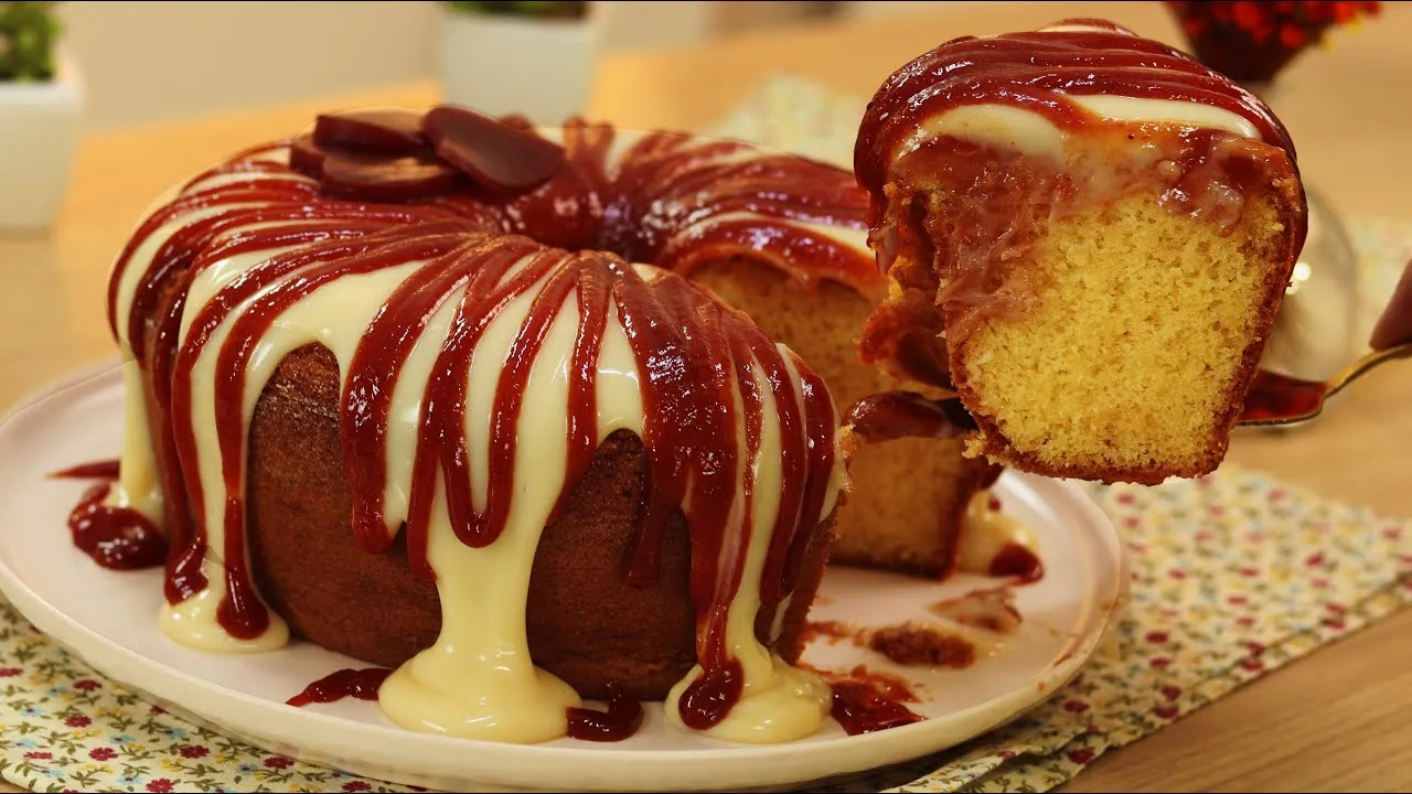 Bolo de Fubá que Desmancha na Boca de Tão Fofinho e com dois tipos de cobertura