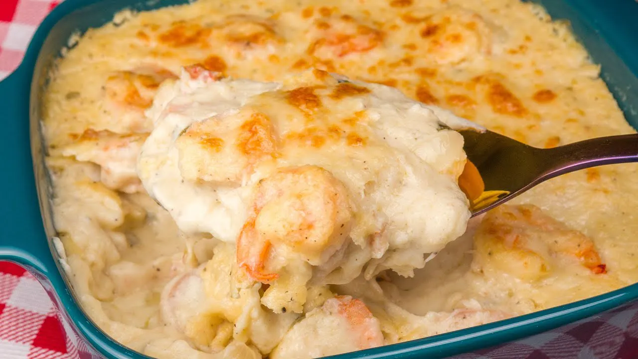 Surpreenda sua Família com este Camarão Gratinado com Catupiry Irresistível