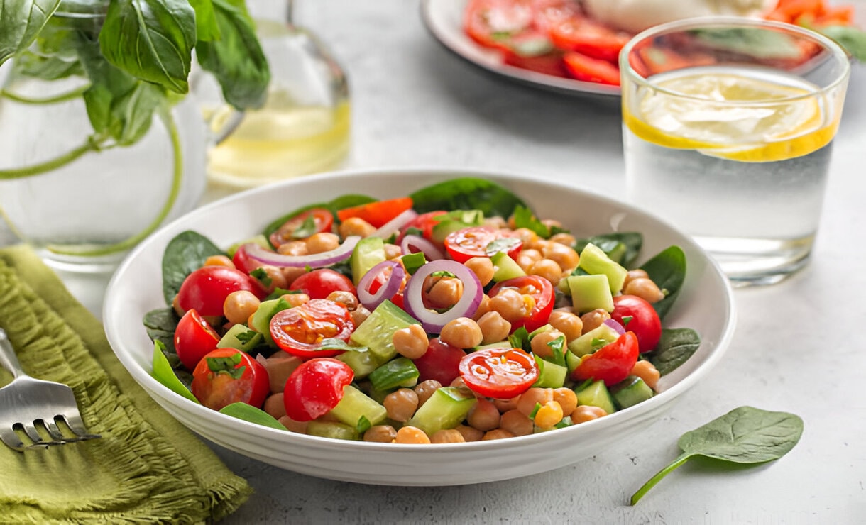 Receita de Salada de Grão de Bico: Saborosa, Saudável e Fácil de Fazer