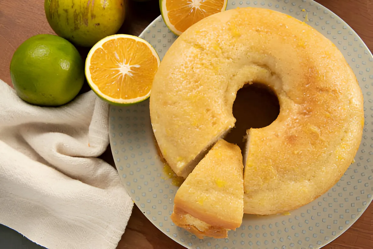 Bolo Grande de Laranja Caseirinho para Saborear com uma Xícara de Café
