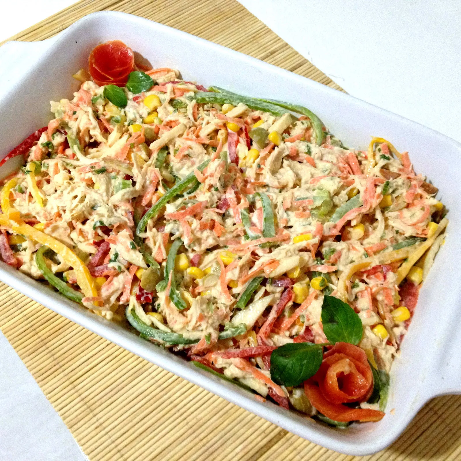 Salpicão de Frango Rápido Super Cremoso e Muito Gostoso