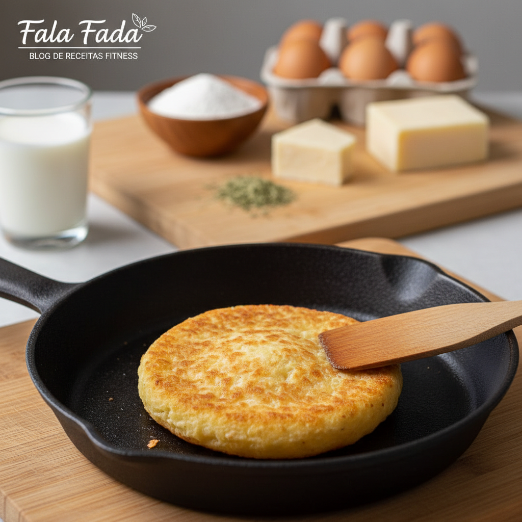 Pão de Queijo Fit de Frigideira: 3 Ingredientes e Pronto!