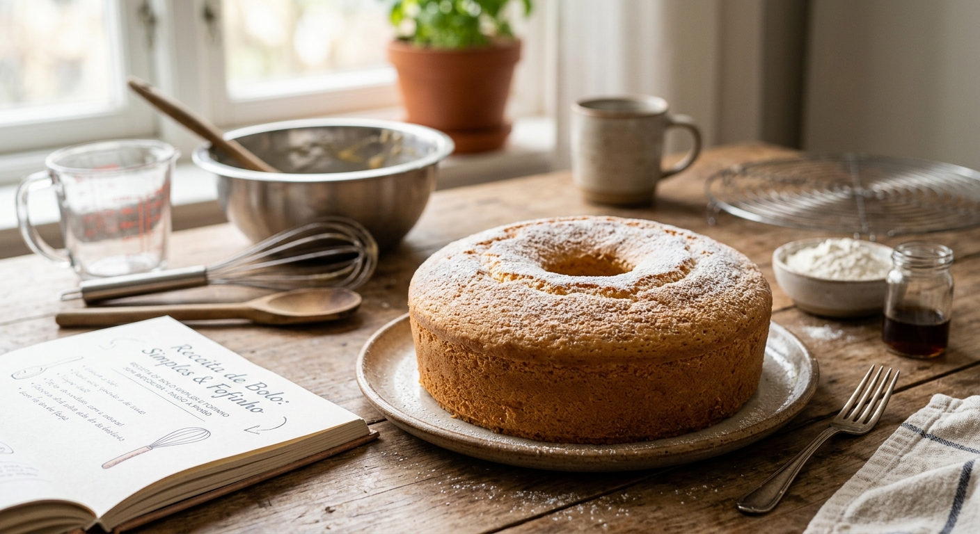 Bolo Simples e Fofinho: Receita Caseira Sem Batedeira