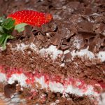 Receita de bolo de chocolate com morango