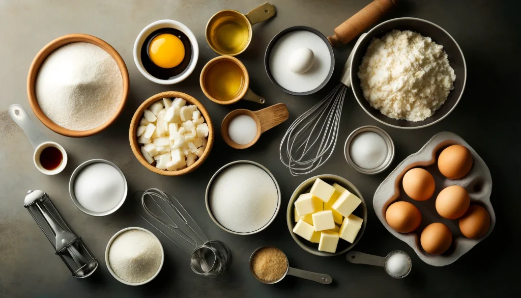 Ingredientes Necessários para fazer o biscoito de coco