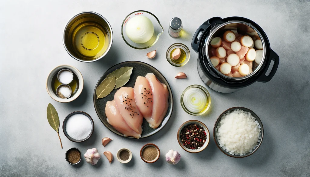Ingredientes para Preparar o Frango Desfiado na Panela de Pressão