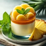 receita de Gelado de Abacaxi com Flan