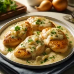 Receita de Filé de Frango com Creme de Cebola