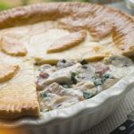 Receita de Torta de Arroz com Frango e Cogumelos