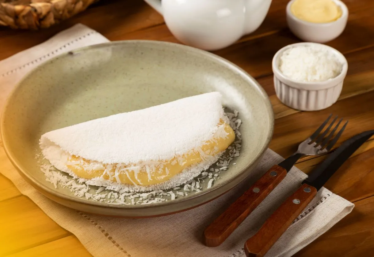 Tapioca com Coco e Leite Condensado para Festa Junina 1