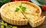 Quiche de alho poro com queijo