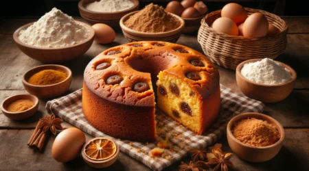 Receita de Bolo de Fubá Fofinho e Úmido de Liquidificador com Goiabada