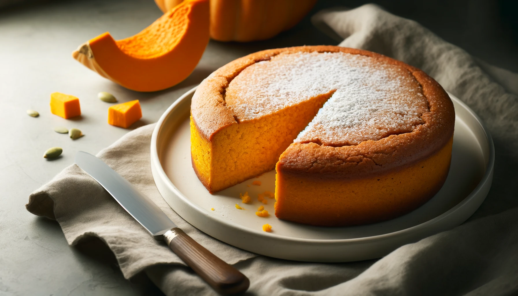 Receita de Bolo de abobora com farinha de amendoas