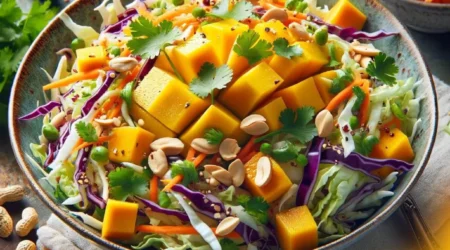 Receita de Salada de repolho com manga