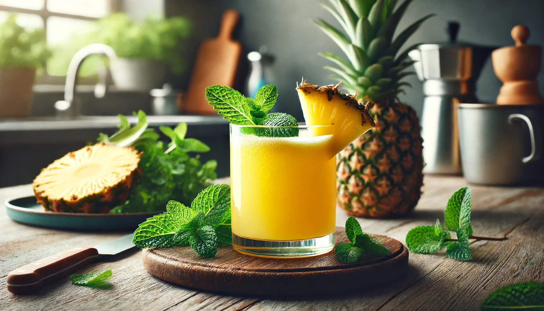Suco de Abacaxi com Hortela para Equilibrar a Glicose