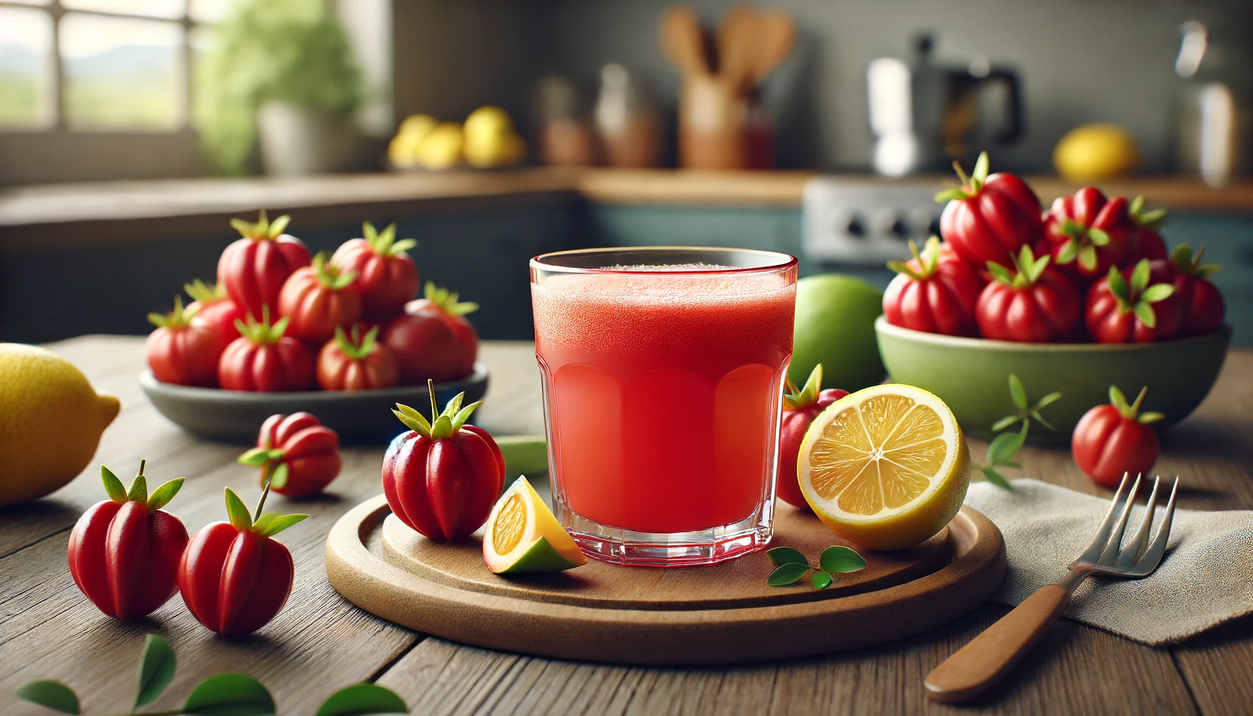 Suco de Acerola com Limao para Equilibrar a Glicose