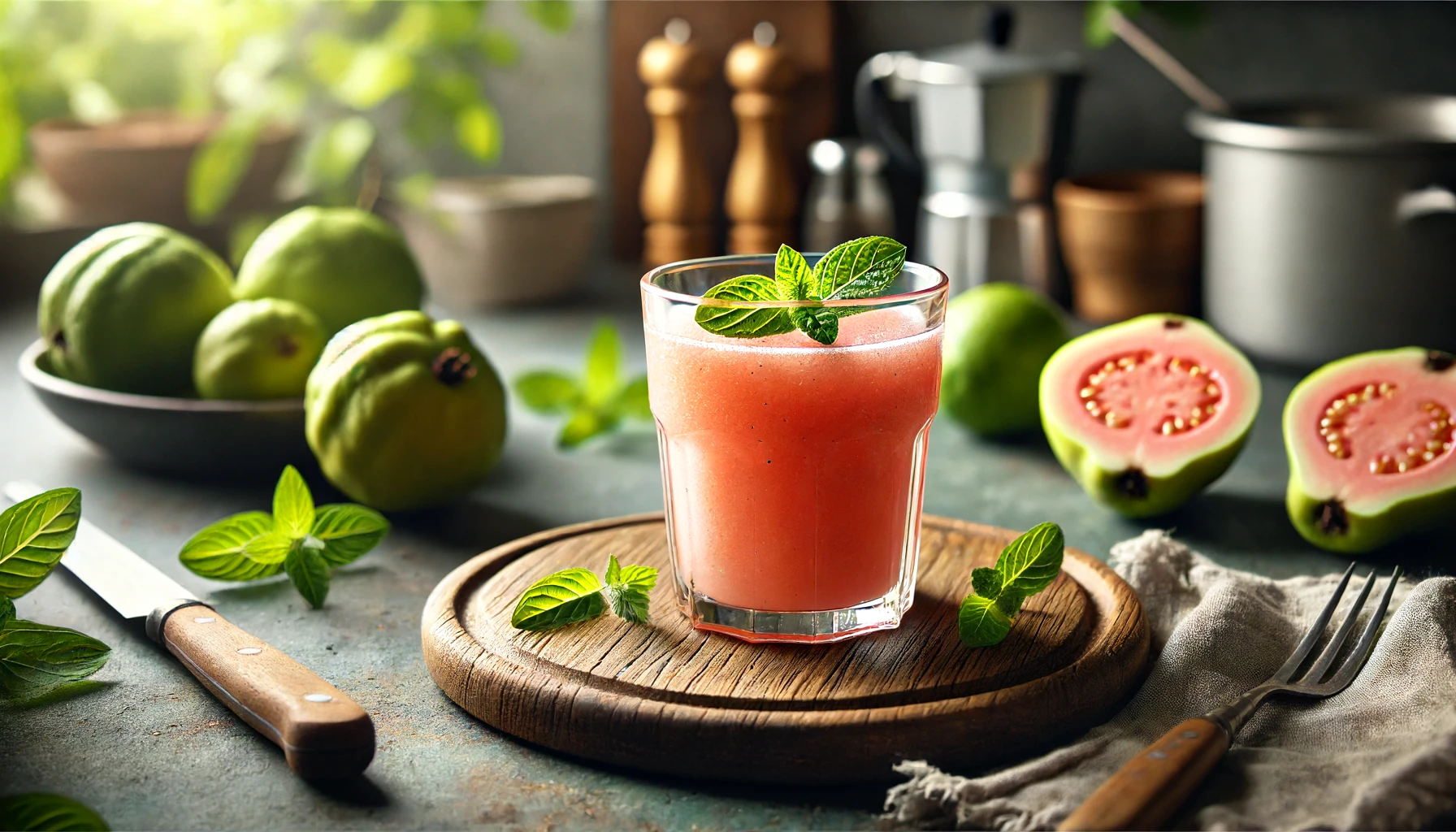 Suco de Goiaba com Hortela para Equilibrar a Glicose