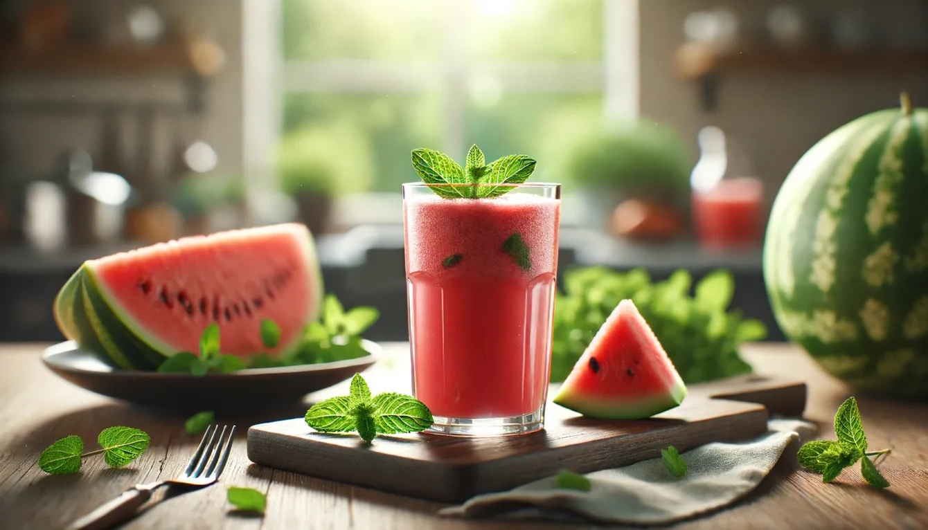 Suco de Melancia com Hortelã para Equilibrar a Glicose