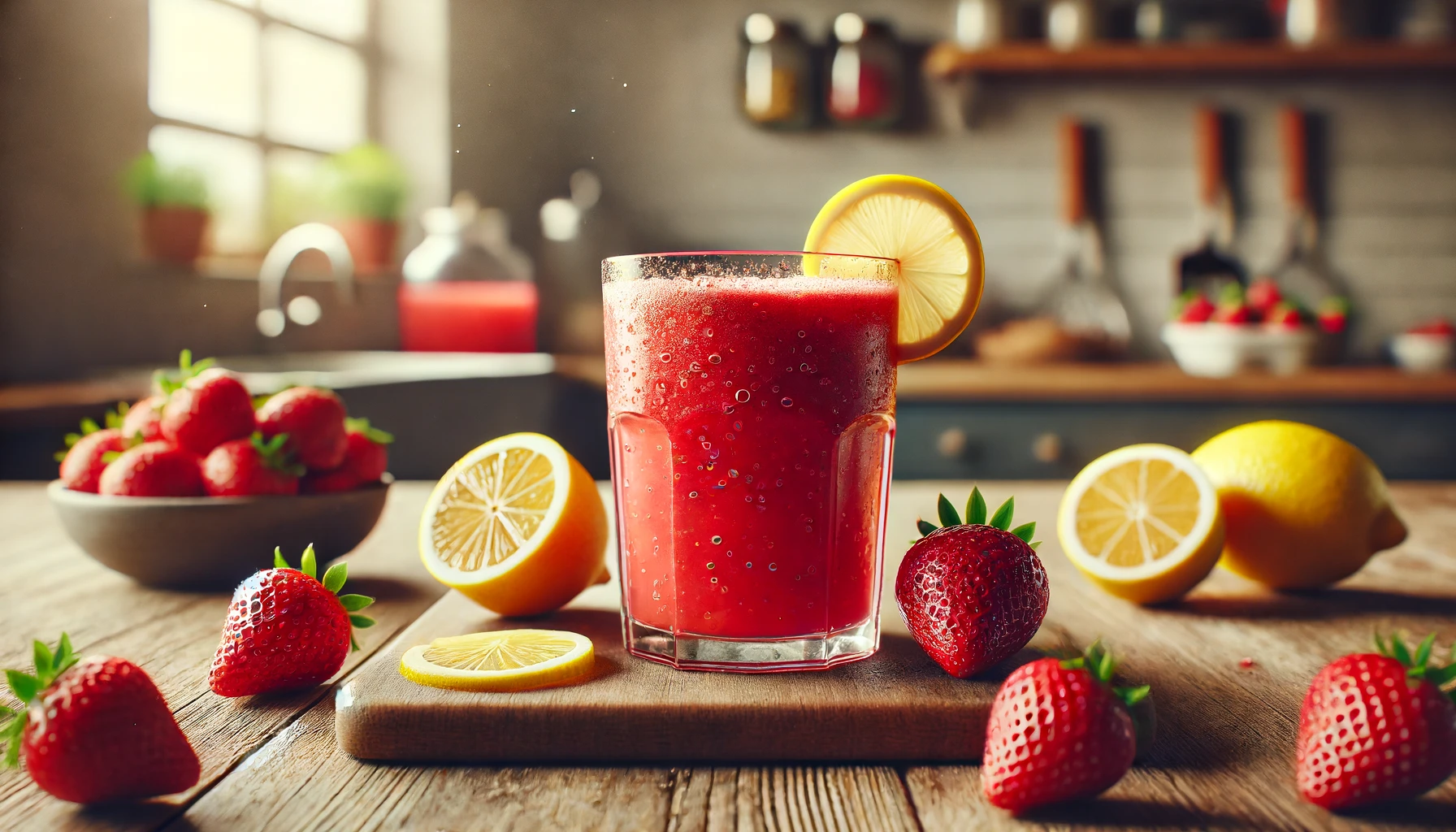 Suco de Morango com Limao para Equilibrar a Glicose