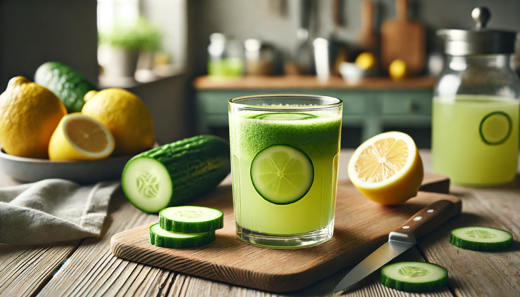 Suco de Pepino com Limao para Equilibrar a Glicose
