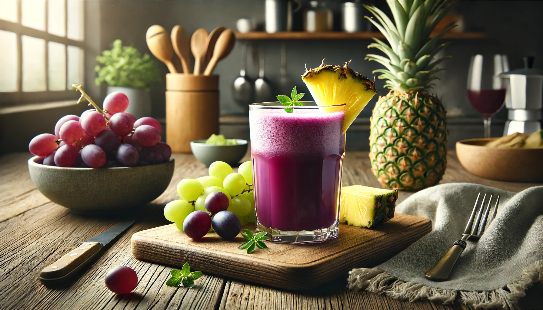 Suco de Uva com Abacaxi para Equilibrar a Glicose