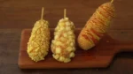 45 Receita Famosa de Queijo Coreano Corn Dog Comida de Rua Coreana E muito deliciosa