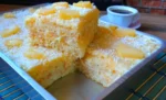 Bolo gelado de abacaxi com coco super fofinho