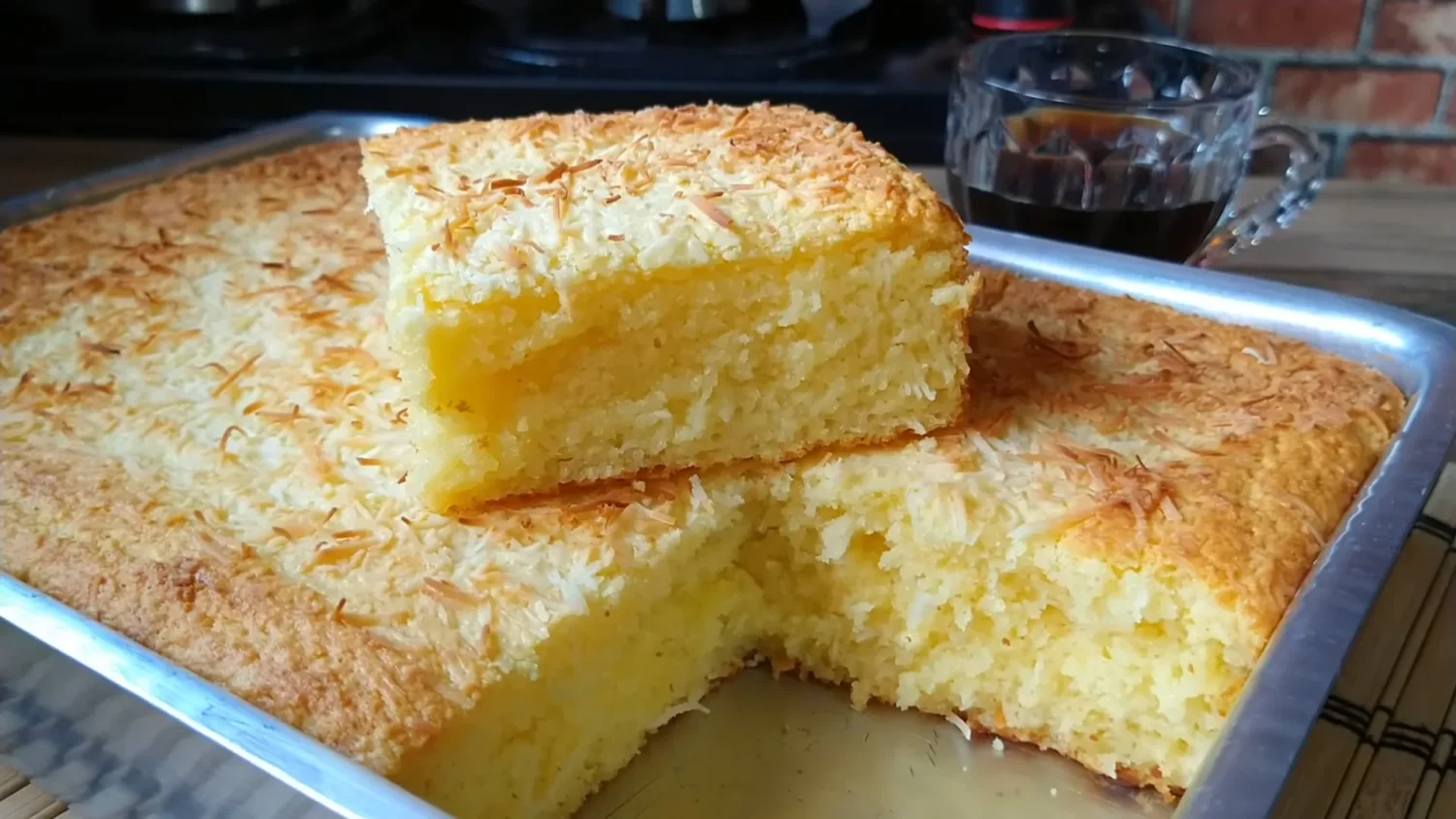 Ingredientes para o Bolo de Mandioca com Coco de Liquidificador