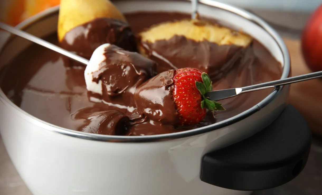 receita de fondue de chocolate