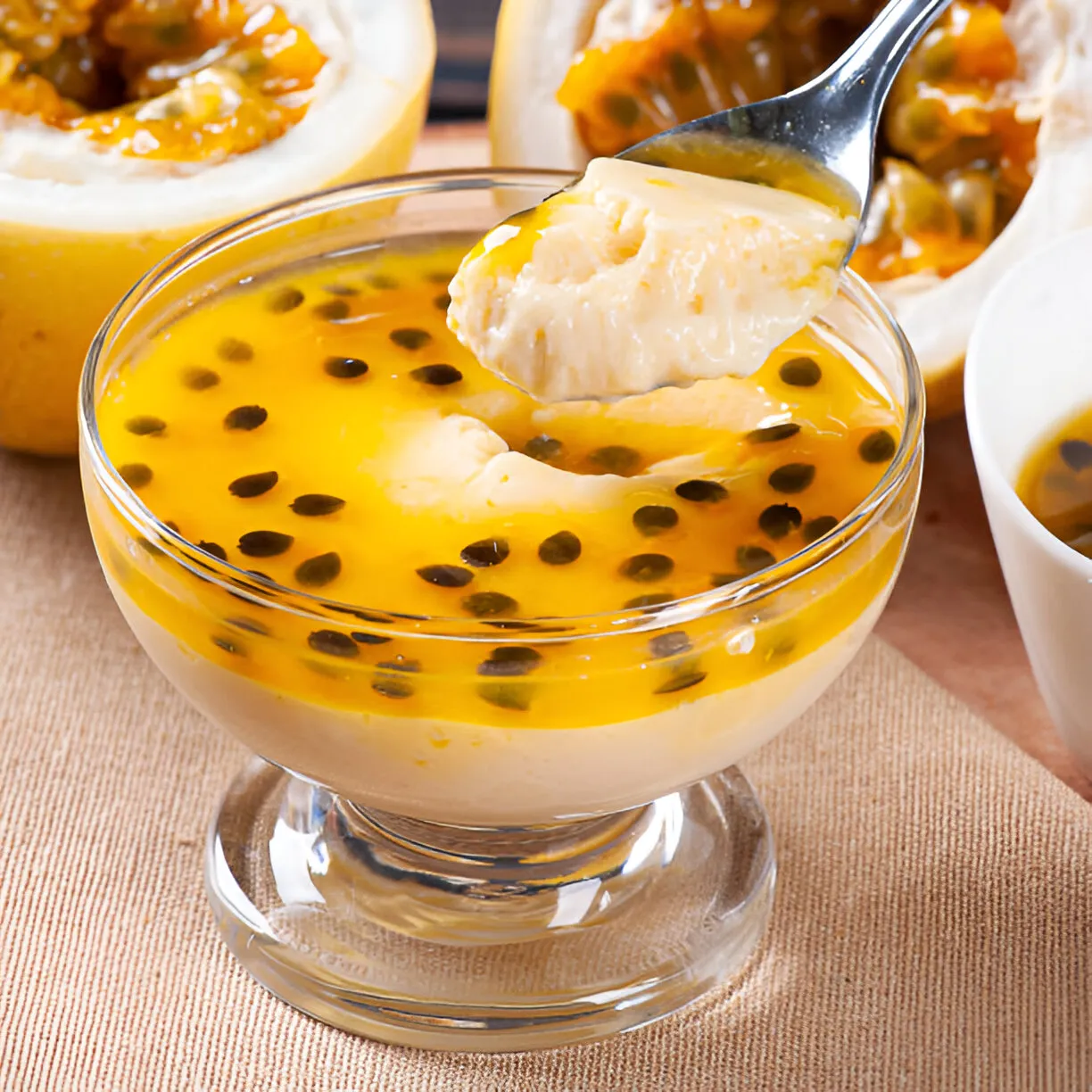 Mousse de maracujá cremoso e irresistível